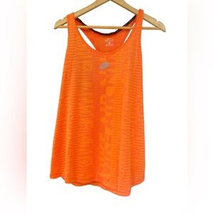 Nike Women's Size 1X Bright Orange Tank Top performance Racerback